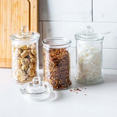 KSP Classic Glass Canister with Lid - Set of 3