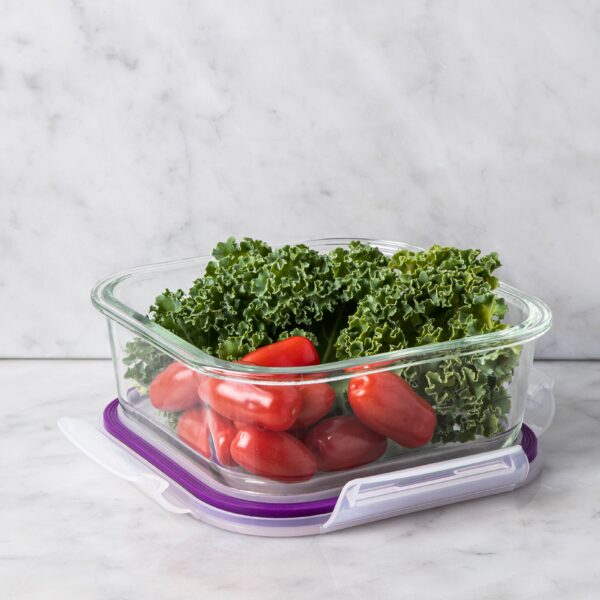 KSP Clip It Glass 1100ml Storage Container (Purple) KSP Clip It Glass 1100ml Storage Container (Purple)