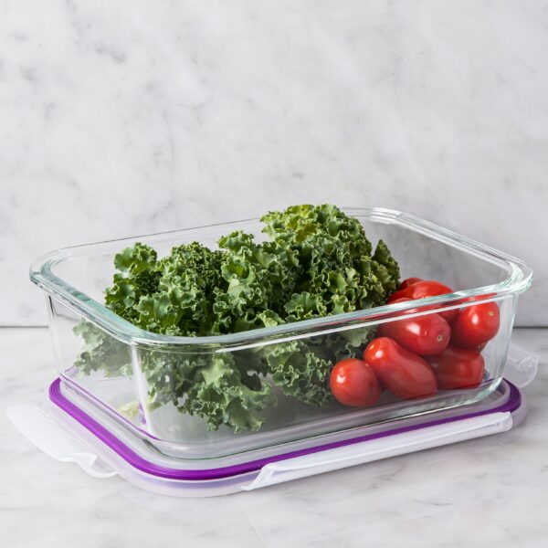 KSP Clip It Glass 1420ml Storage Container (Purple) KSP Clip It Glass 1420ml Storage Container (Purple)
