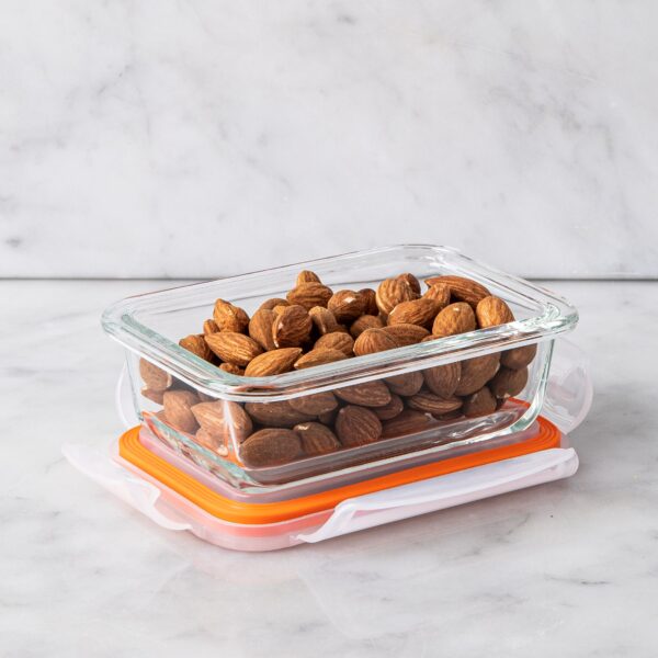 KSP Clip It Glass 180ml Storage Container (Orange) KSP Clip It Glass 180ml Storage Container (Orange)