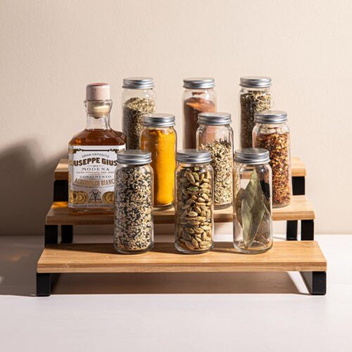 KSP Natura Bamboo & Wire 3-Tier Organizer (Black/Natural)