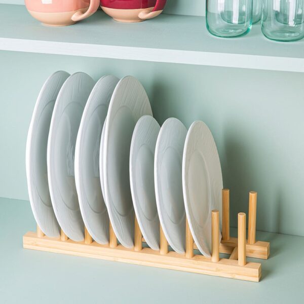 KSP Space Logic Bamboo Plate Rack (Natural) KSP Space Logic Bamboo Plate Rack (Natural)
