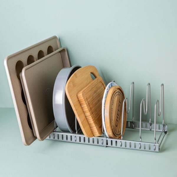 KSP Spacelogic 'Expandable' Wire Pan- Lid Organizer 57 x 18 x 19 cm KSP Spacelogic 'Expandable' Wire Pan- Lid Organizer 57 x 18 x 19 cm