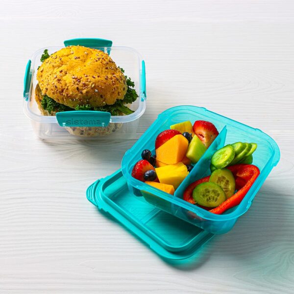 Sistema Klip It To Go Stack Lunch Container Square 1.24l Sistema Klip It To Go Stack Lunch Container Square 1.24l