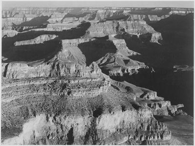 View Dark Shadows To Right High Horizon "Grand Canyon National Park" Arizona. 1933-1942 - Wall Art Print, 16x12