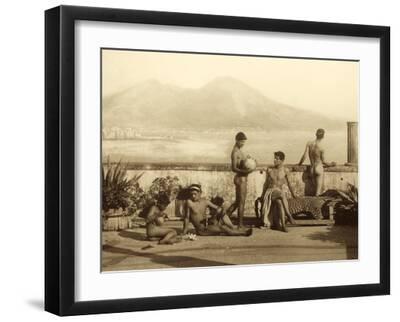 A Classical Scene, Tierra Del Fuego, South America. C.1899 - Black Framed Art Print Wall Art, 16x12 A Classical Scene, Tierra Del Fuego, South America. C.1899 - Black Framed Art Print Wall Art, 16x12