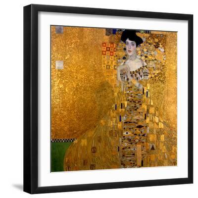 Adele Bloch-Bauer I, 1907 - Black Framed Art Print Wall Art, 16x16