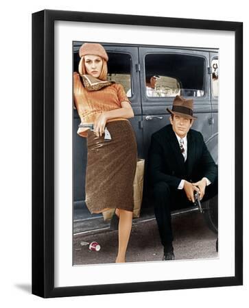 Bonnie and Clyde, Faye Dunaway, Warren Beatty, 1967 - Black Framed Art Print Wall Art, 12x16 Bonnie and Clyde, Faye Dunaway, Warren Beatty, 1967 - Black Framed Art Print Wall Art, 12x16