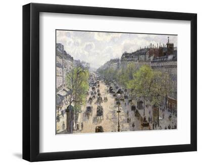 Boulevard Montmartre, Spring, 1897 - Black Framed Art Print Wall Art, 12x9
