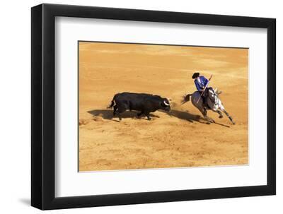 Bullfight, Jerez De La Frontera, Cadiz Province, Andalusia, Spain - Black Framed Art Print Wall Art, 12x8