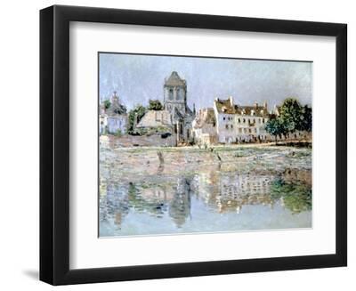By the River at Vernon, 1883 - Black Framed Art Print Wall Art, 12x9