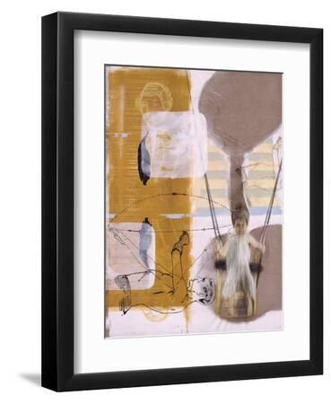 Children Playing, 1999 - Black Framed Art Print Wall Art, 9x12