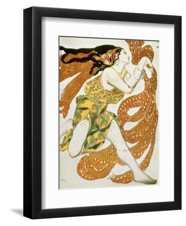 Costume Design for a Bacchante in "Narcisse" by Tcherepnin, 1911 - Black Framed Art Print Wall Art, 9x12