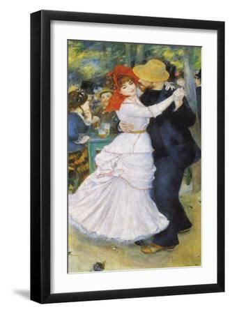 Dance at Bougival, 1883 - Black Framed Art Print Wall Art, 12x18