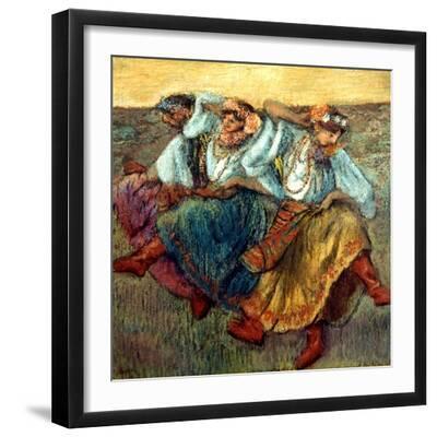 Degas: Dancing Girls, C1895 - Black Framed Art Print Wall Art, 16x16