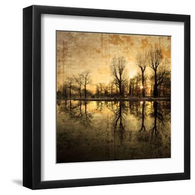 Down Deep into the Pain - Black Framed Art Print Wall Art, 12x12