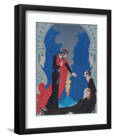 Empédocle, Dieu Supposé. Empedocles, Supposed God, 1929 (Engraving) - Black Framed Art Print Wall Art, 9x12