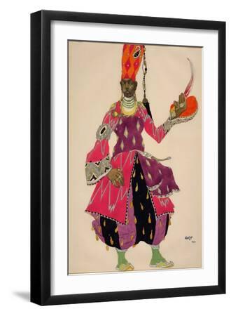 Eunuque Eunuch Costume for the Ballet Sheherazade (Scheharazade) by Nicolas (Nikolai) Rimski Korsak - Black Framed Art Print Wall Art, 12x18