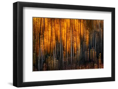 Falling Stars - Black Framed Art Print Wall Art, 12x8