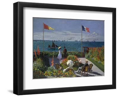 Garden at Sainte-Adresse, 1867 - Black Framed Art Print Wall Art, 12x9