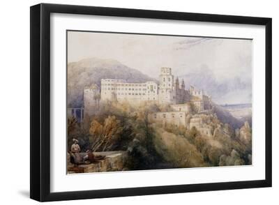 Heidelburg, The Palace of the Electors of the Palatinate - Black Framed Art Print Wall Art, 18x12