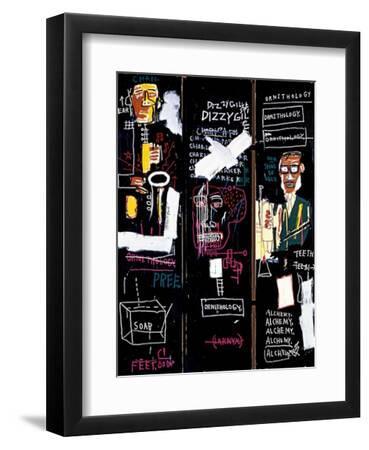 Horn Players, 1983 - Black Framed Art Print Wall Art, 9x12