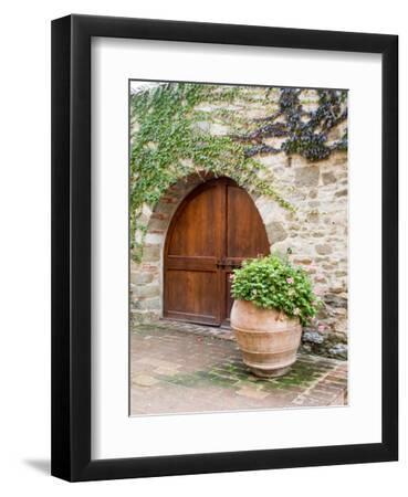 Italy, Tuscany, Chianti Region. This Is the Castello D'Albola Estate - Black Framed Art Print Wall Art, 9x12