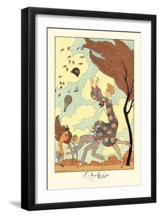 L'Air - Black Framed Art Print Wall Art, 12x18