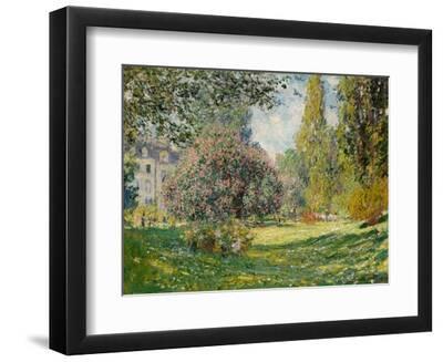 Landscape: The Parc Monceau, 1876 - Black Framed Art Print Wall Art, 12x9