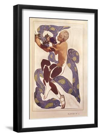 L'Apres Midi d'Un Faune, Costume Design for Nijinsky (1890-1950) - Black Framed Art Print Wall Art, 12x18