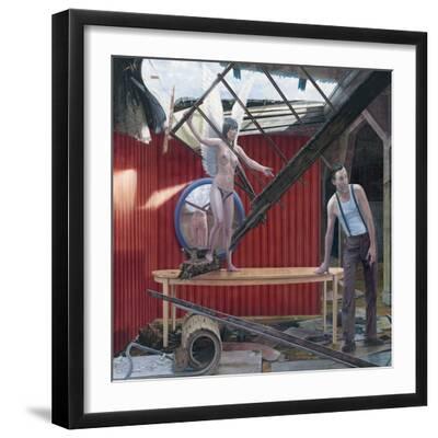 Making Sky, 2008 - Black Framed Art Print Wall Art, 16x16