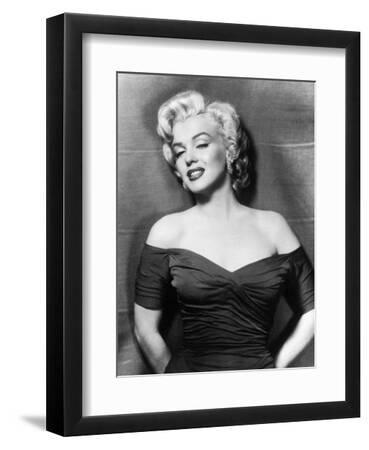 Marilyn Monroe, 1953 - Black Framed Art Print Wall Art, 9x12