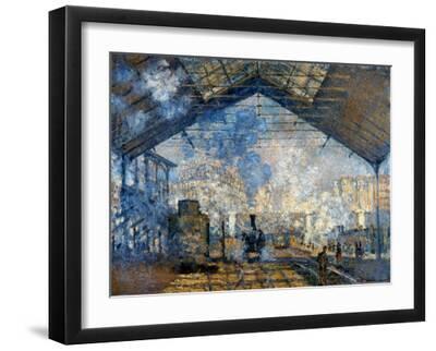 Monet: Gare St-Lazare, 1877 - Black Framed Art Print Wall Art, 16x12