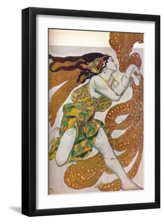 'Narcisse: A Bacchante. Costume design for the dance Narcisse', 1911 - Black Framed Art Print Wall Art, 12x18