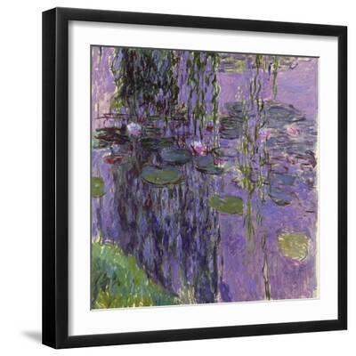 Nympheas, 1916-19 - Black Framed Art Print Wall Art, 16x16