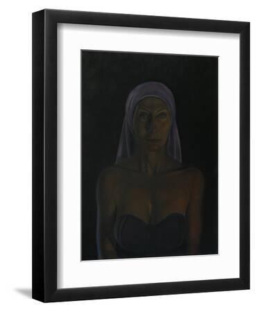 Portrait of the actress Andrea Sawatzki, 2011 - Black Framed Art Print Wall Art, 9x12