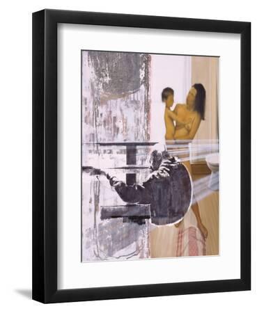 Practicing for the Championship, 1999 - Black Framed Art Print Wall Art, 9x12