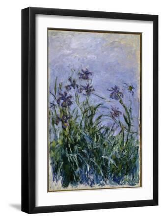 Purple Irises, 1914-17 - Black Framed Art Print Wall Art, 12x18