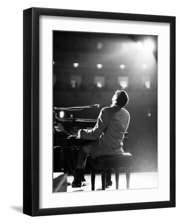 Ray Charles - Black Framed Art Print Wall Art, 12x16