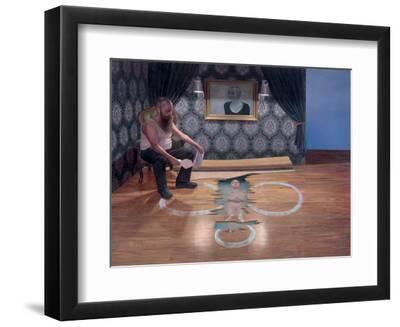 Recurrence of a Farewell, 2010 - Black Framed Art Print Wall Art, 12x9