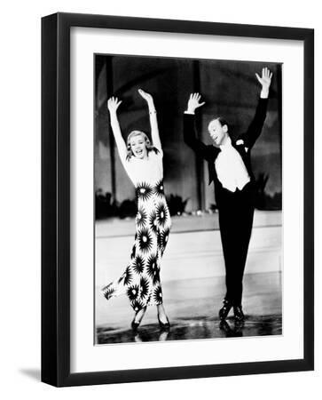 Shall We Dance, Ginger Rogers, Fred Astaire, 1937 - Black Framed Art Print Wall Art, 12x16