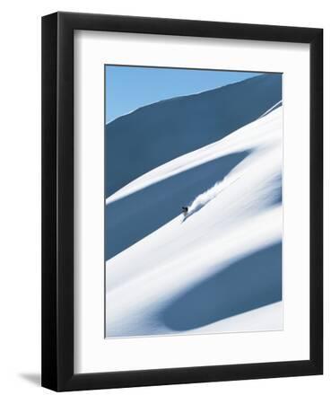 Skiing, Roger's Pass, Glacier National Park, British Columbia - Black Framed Art Print Wall Art, 9x12