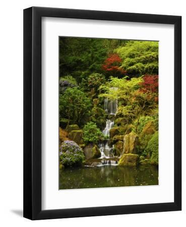 Spring, Portland Japanese Garden, Portland, Oregon, USA - Black Framed Art Print Wall Art, 9x12