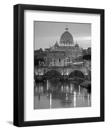 St. Peter's Basilica, Rome, Italy - Black Framed Art Print Wall Art, 9x12