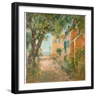 Street in Provincetown, 1904 - Black Framed Art Print Wall Art, 16x16