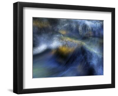 Sun Scribbles in the Evening - Black Framed Art Print Wall Art, 12x9