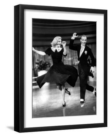Swing Time, Ginger Rogers, Fred Astaire, 1936 - Black Framed Art Print Wall Art, 12x16