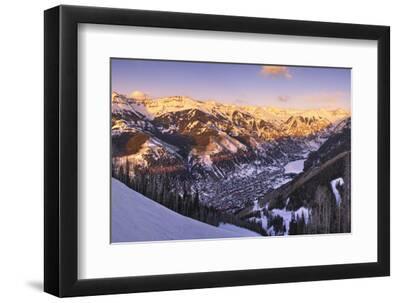 Telluride at Sunset - Black Framed Art Print Wall Art, 12x8