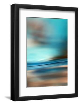 The Beach 5 - Black Framed Art Print Wall Art, 8x12