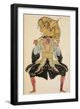 The Chinese Mandarin, Costume Design for 'Sleeping Beauty', 1921 (Pencil, W/C and Gouache) - Black Framed Art Print Wall Art, 12x18